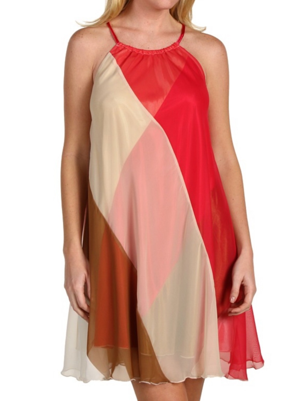 | Free People | Colorblock Halter Dress